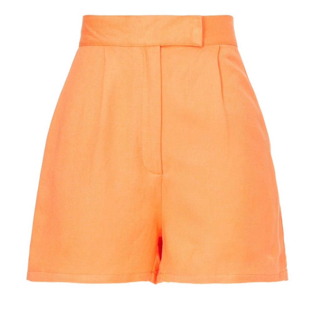 Vibrant High-Waisted Orange Shorts